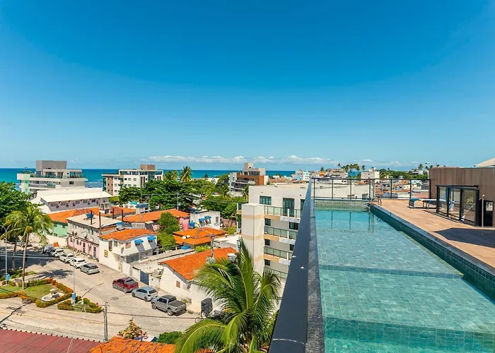Centro De Porto De Galinhas A 50M Do Mar Com Rooftop, Piscina E Cozinha Completa